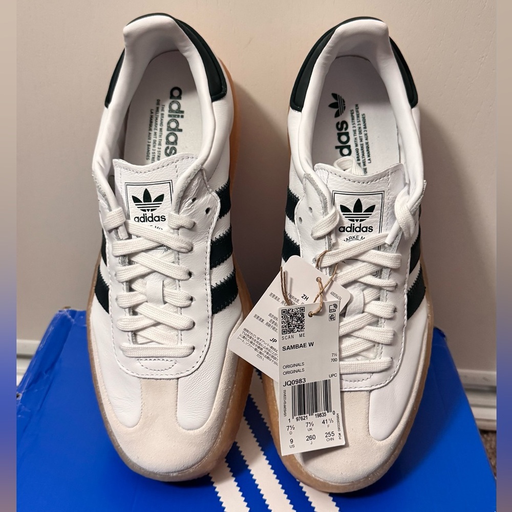 Adidas Women’s Sambae OG “White/Aurora Ivy/Gum” - Picture 3 of 8